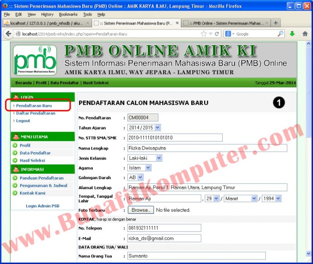 Tugas Akhir Informatika – Sistem Informasi Penerimaan Mahasiswa Baru ...